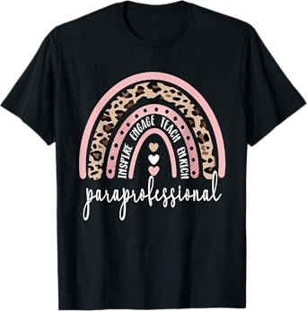 Paraprofessional Rainbow Para Teacher Parapro T-Shirt