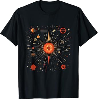Retro Space Age Atomic Age Sputnik Mid Century Modern T-Shirt