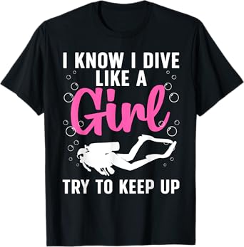 Cool Scuba Diving For Women Girls Rescue Diver Ocean Divers T-Shirt