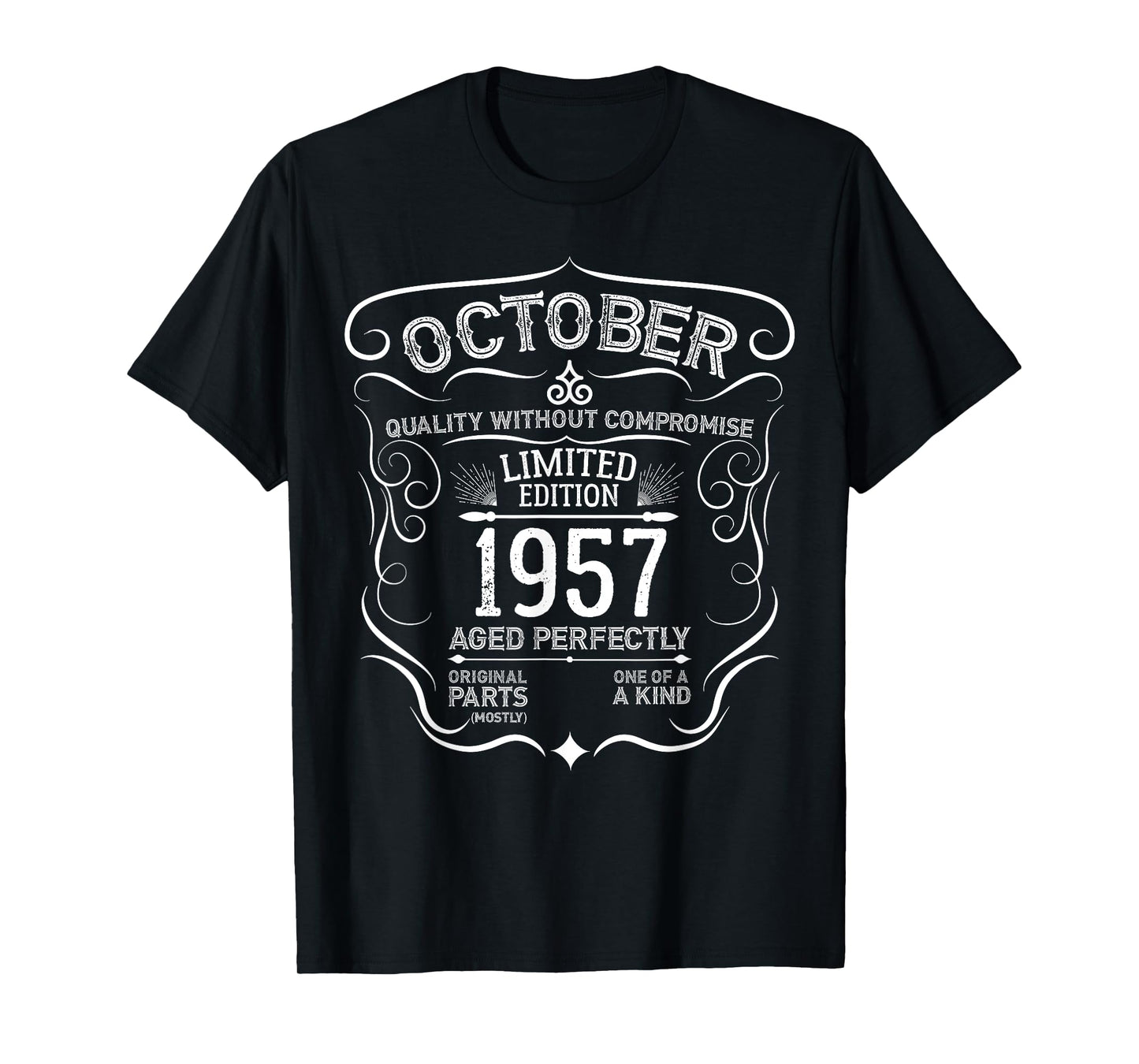 Vintage Limited Edition 1957 October Birthday T Shirt