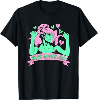Beetlejuice Iconic Miss Argentina Pastel Colors Big Portrait T-Shirt