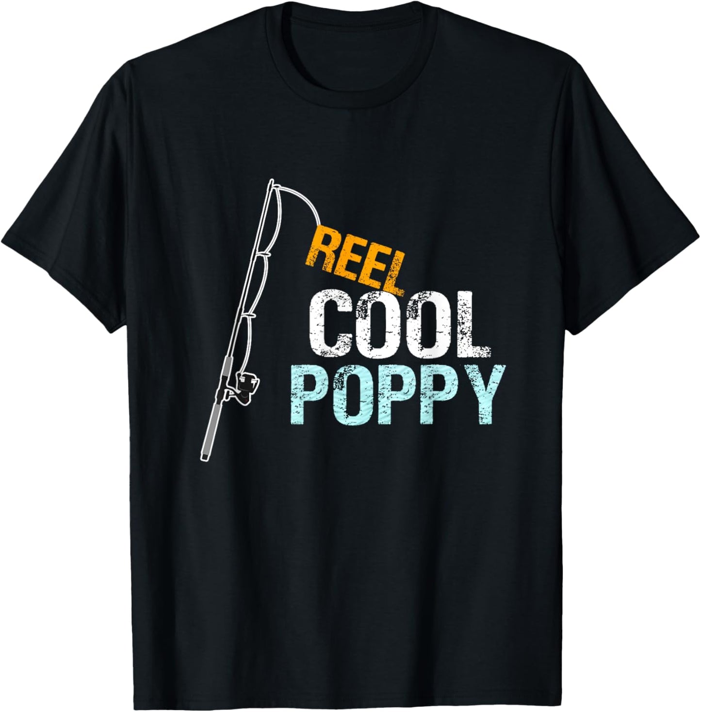 Reel Cool Poppy Unisex Adult T-Shirt Black Small