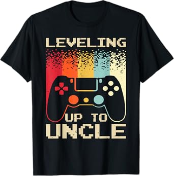 Best New Uncle For Men Boys Soon To Be Uncle Nephew Gamer T-Shirt