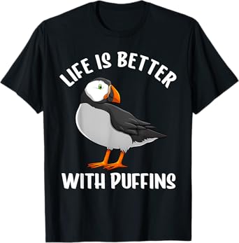 Funny Puffin Bird Design For Men Women Auks Seabird Lovers T-Shirt