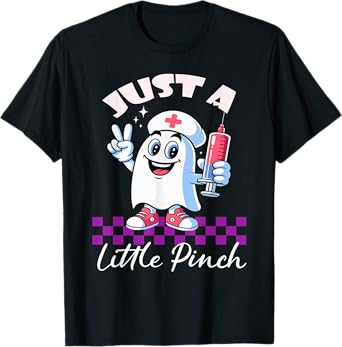 Just A Little Pinch Ghos Phlebotomist Nurse Phleb Halloween T-Shirt