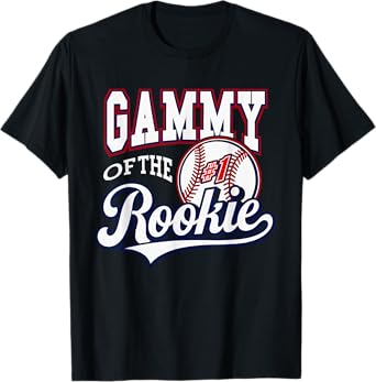 Retro Grandma Gammy Of The Number 1 Rookie Baseball T-Shirt