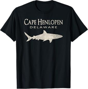 Retro Cape Henlopen DE Shark T-Shirt T-Shirt