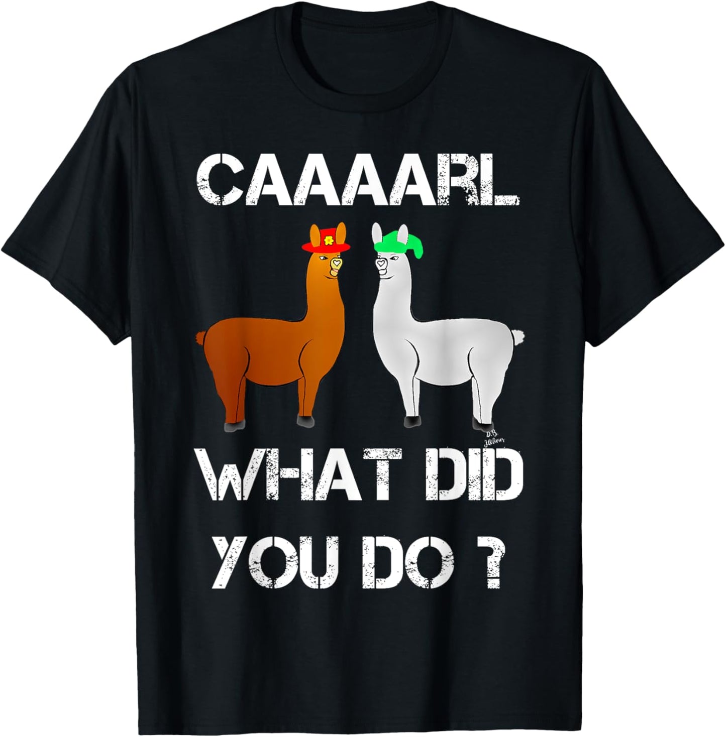 Lamas mit Hütts Karl was du dan? Funny Lama T-Shirt
