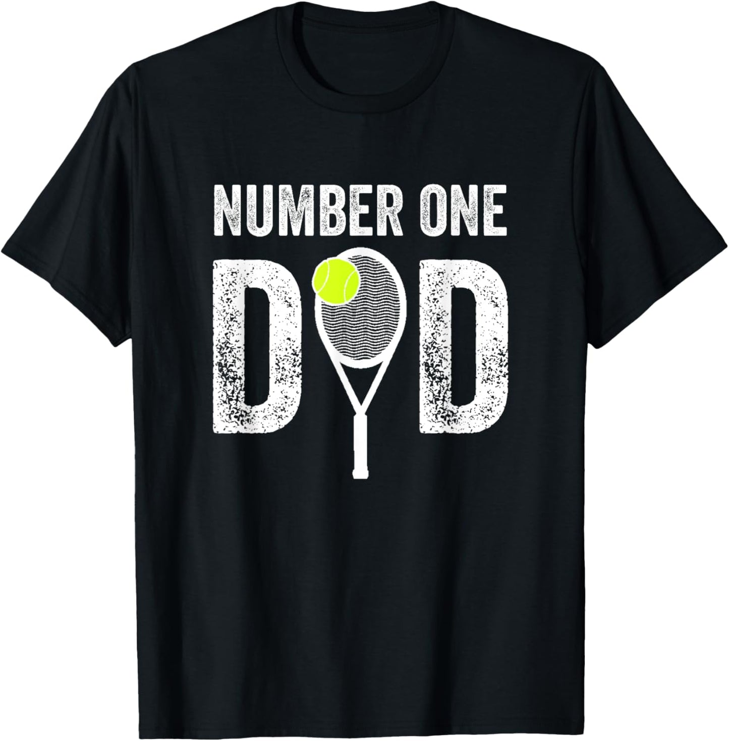 Tennis Dad Number One Daddy with Tennis Sayings Fathers Day T-Shirt