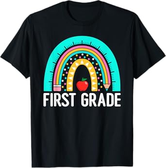 1st Grade Rainbow Teacher Team First Grade Squad Girls Boys T-Shirt