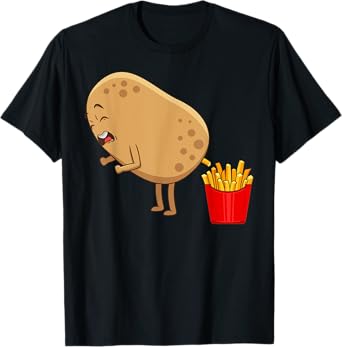Funny French Fries Designs For Men Women Potato Food Eaters T-Shirt