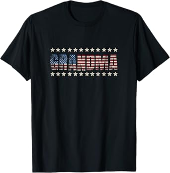 Grandma Patriotic American Flag 4th of July Family Matching T-Shirt