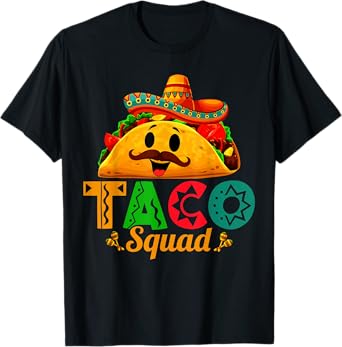 Mexican Food Lover Cute Taco Squad T-Shirt