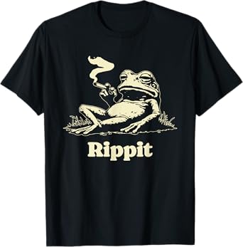 rippit frog stoner weed marijuana smoker cannabis 420 funny T-Shirt