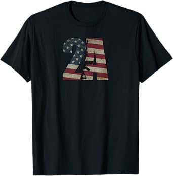 2nd Amendment Patriotic Gun Owner American Flag Rifle T-Shirt