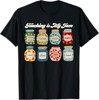 Groovy Teaching Is My Jam Teacher Appreciation T-Shirt