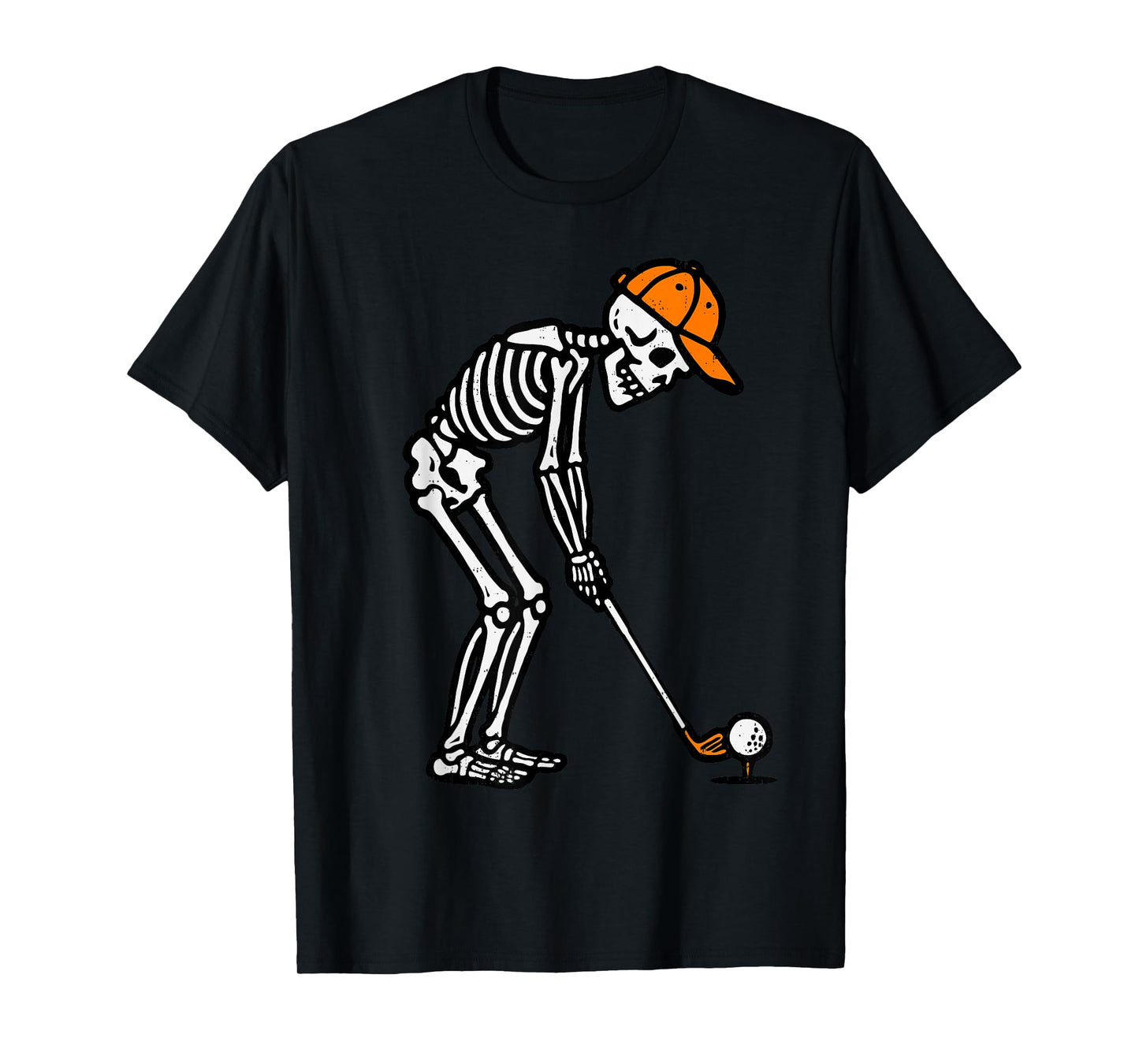 Skeleton Golf Halloween Golfer Costume Dad Mens Boys Kids T-Shirt