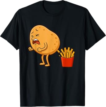Potato Pooping French Fries Designs Potato Food Eaters T-Shirt