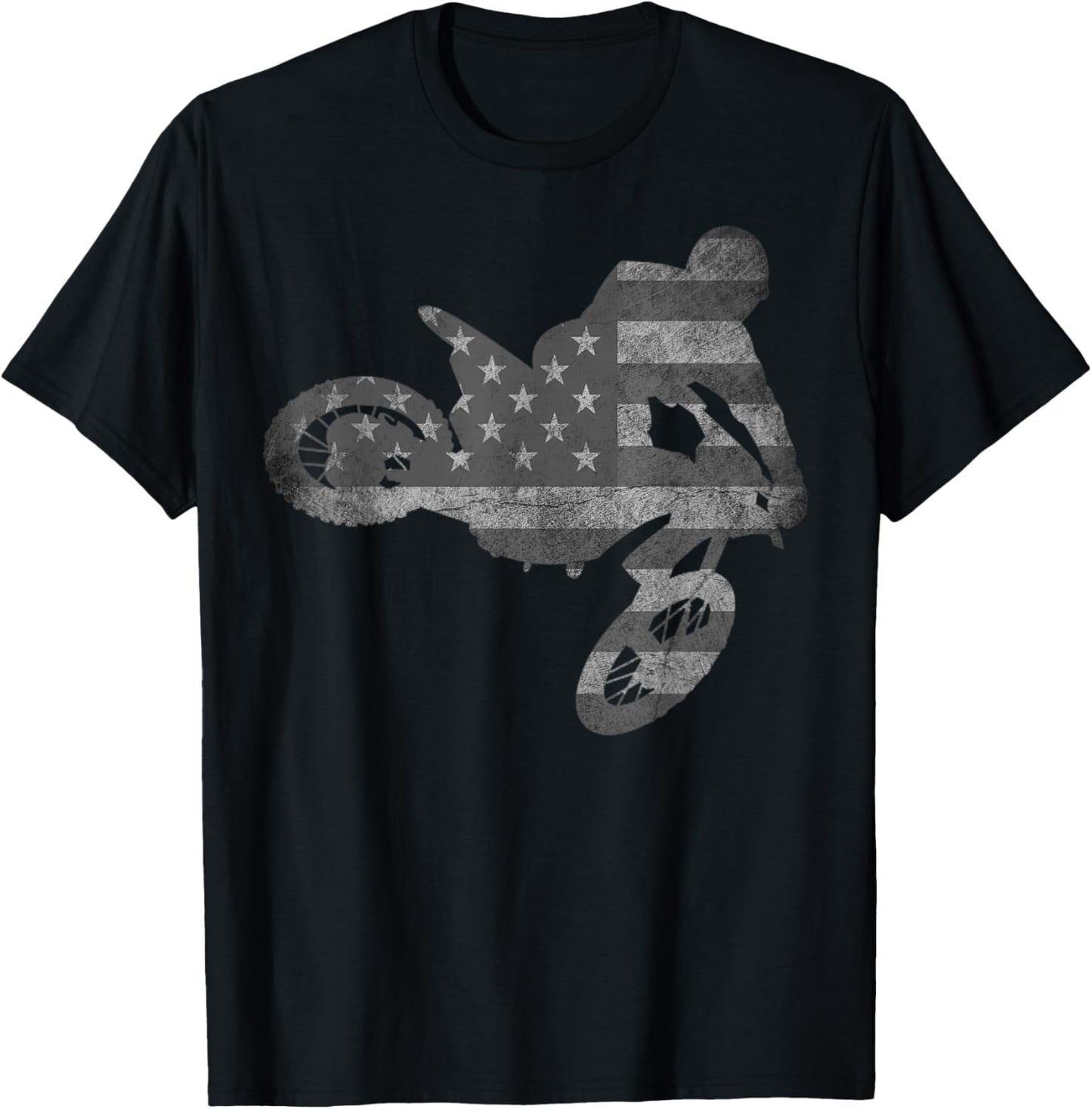 Dirt Bike American Flag T-Shirt | Motocross Enduro Shirt T-Shirt