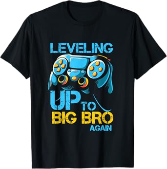 Leveling Up To Big Bro Again Gaming Lovers Vintage T-Shirt