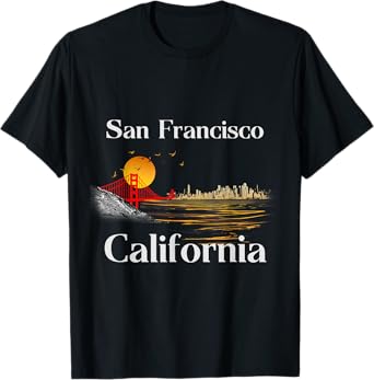 San Francisco California Cityscape Men Women and Youth T-Shirt
