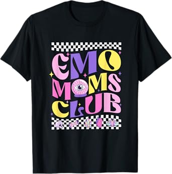 Groovy Emo Moms Club Punk Band Gothic Mother's Day Women T-Shirt
