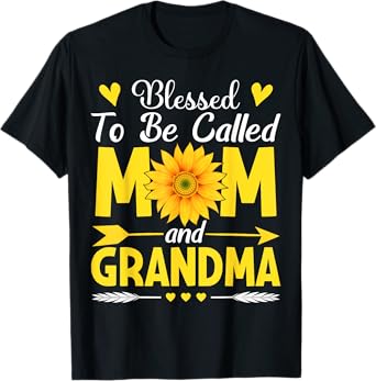 Blessed To Be Called Mom And Grandma Cool Mother's Day Mom T-Shirt