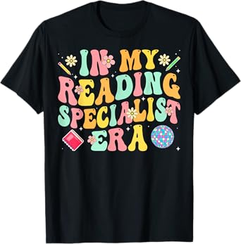 In My Reading Specialist Era - Reading Teacher Groovy Gifts T-Shirt