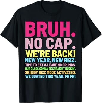 First Day Of School Shirt Teachers Boys Gen A Slang 2025 T-Shirt