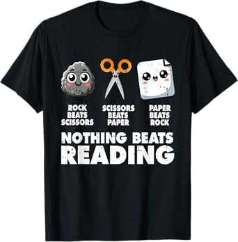 Nothing Beats Reading Bookworm Funny Librarian Book Nerd T-Shirt