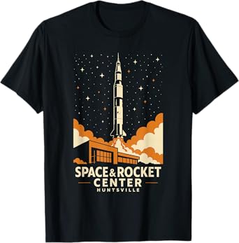 Space Rocket Center Shirt Huntsville AL Astronaut Graphic T-Shirt