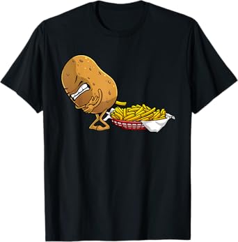Funny French Fries Designs For Men Women Potato Food Eaters T-Shirt