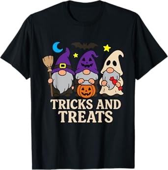 Halloween Tricks And Treats Gnome Costume Party T-Shirt