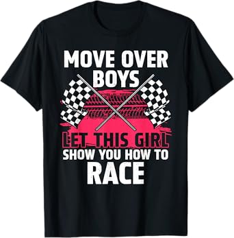 Car Racing Art For Women Girls Race Track Race Car Driver T-Shirt