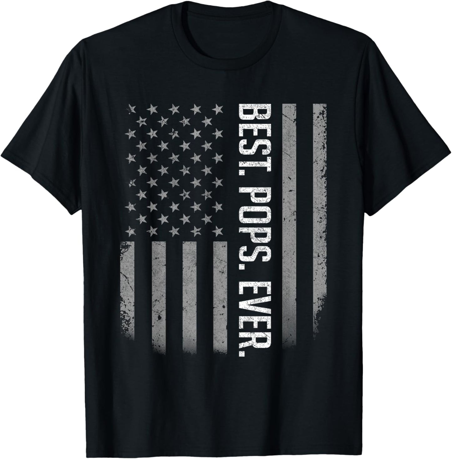 Best Pops Ever US American Flag Shirt Gifts For Father's Day T-Shirt
