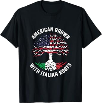 USA American Grown Italian With Roots Italy T-Shirt