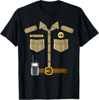 Forest Ranger Park Warden Funny DIY Lazy Halloween Costume T-Shirt