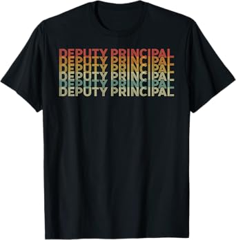 Retro 70s Deputy Principal Job Title T-Shirt