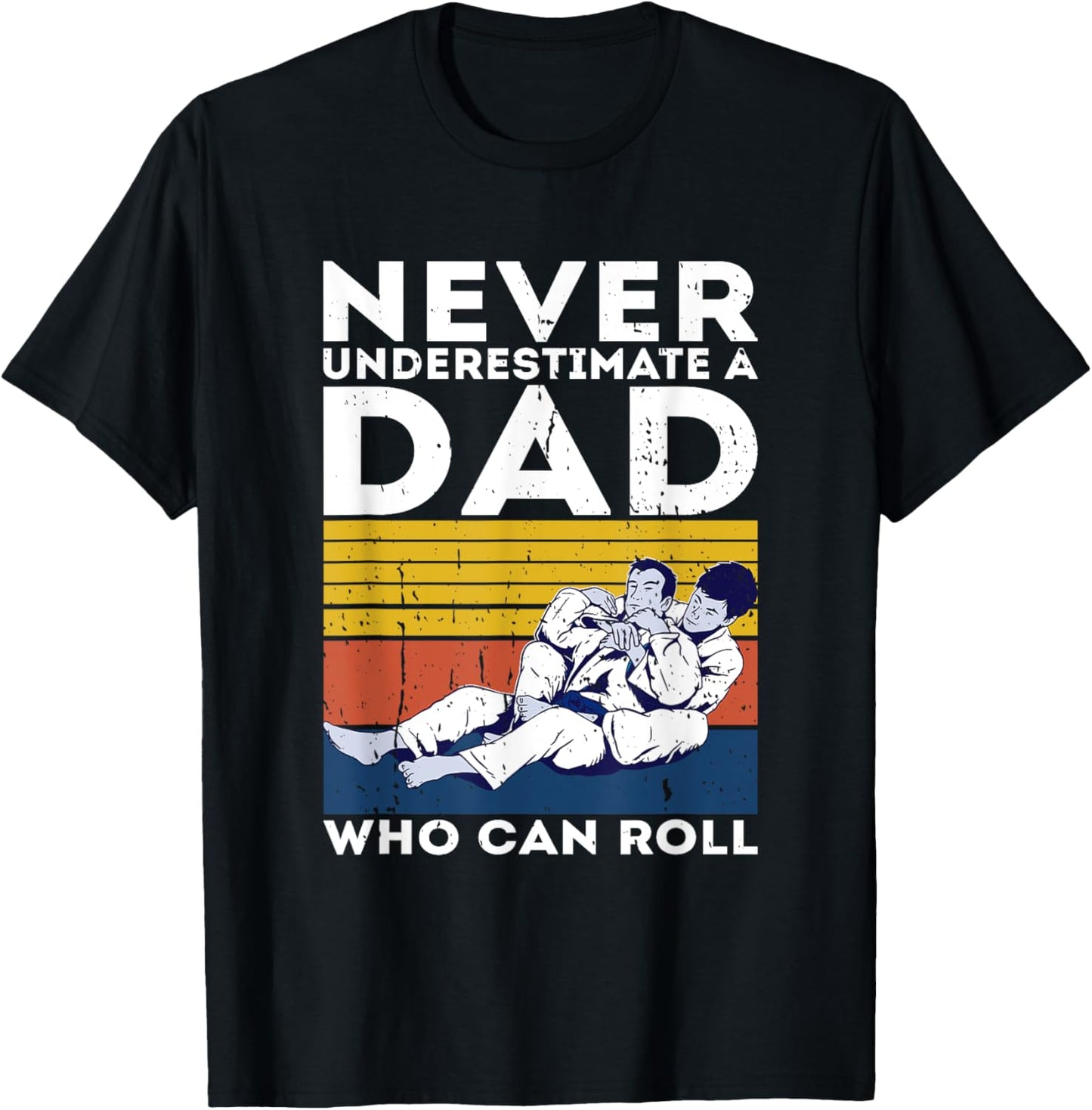 Mens Retro Jiu-Jitsu Dad BJJ Men Father Vintage T-Shirt