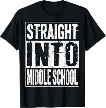 Straight Into Middle School Shirt Boy Girl Back To School T-Shirt