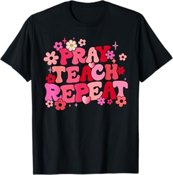 Groovy I Teach Tiny Human About Jesus Christian Teacher T-Shirt
