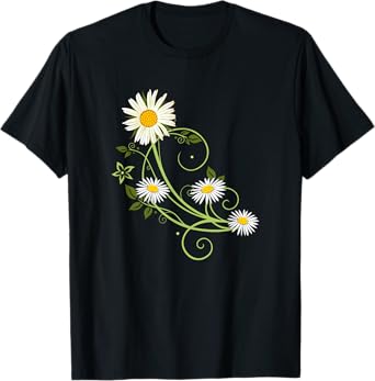 Marguerites Daisy Spring T-Shirt Summer Daisies Flower Shirt T-Shirt for Men Women Kids