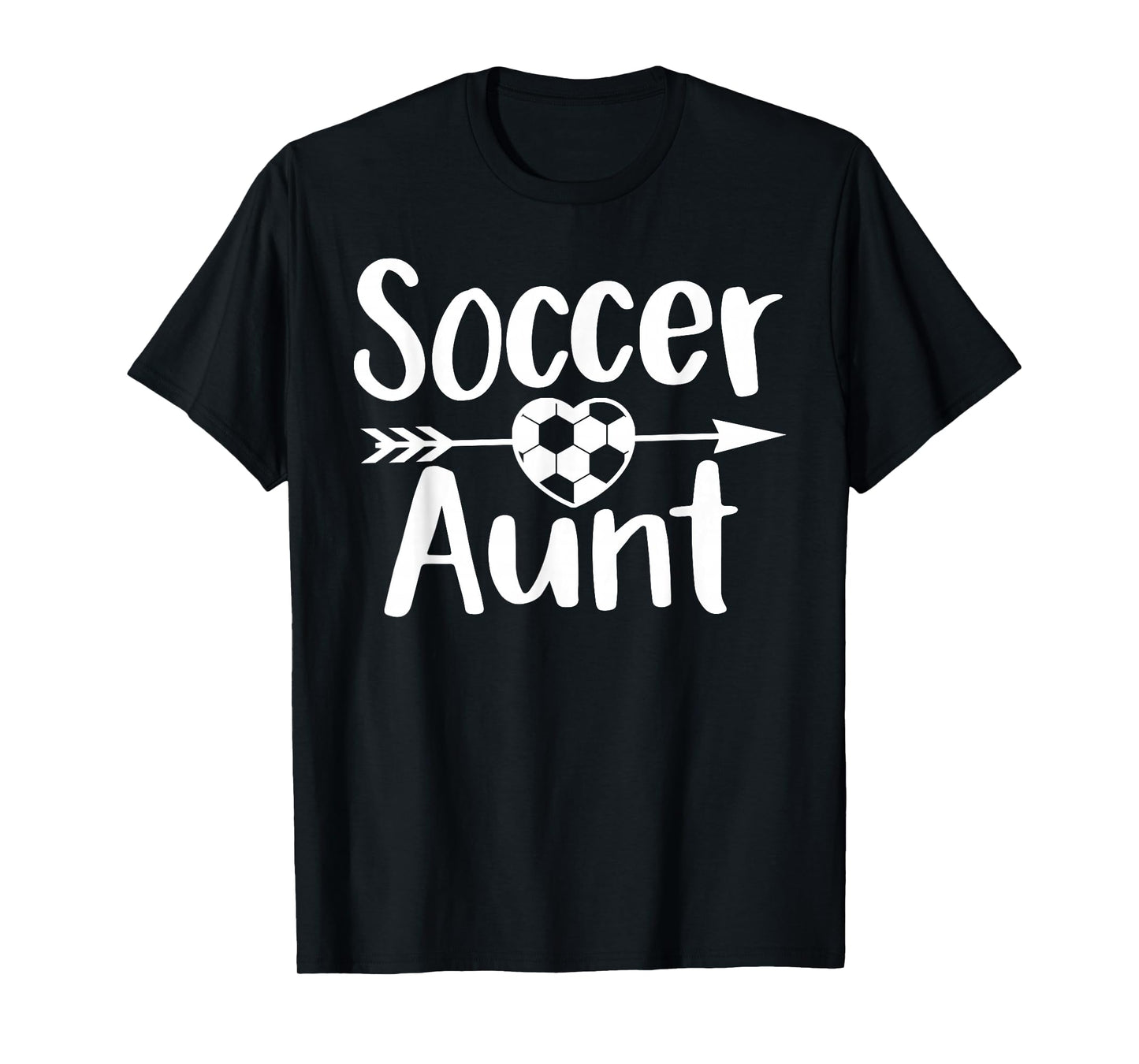 Soccer Aunt Heart Sport Lover Auntie Mother's Day T-Shirt