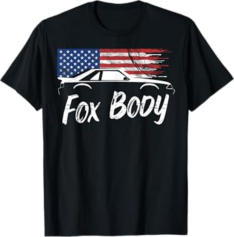 Foxbody 5.0 American Flag Stang Muscle Car T-Shirt