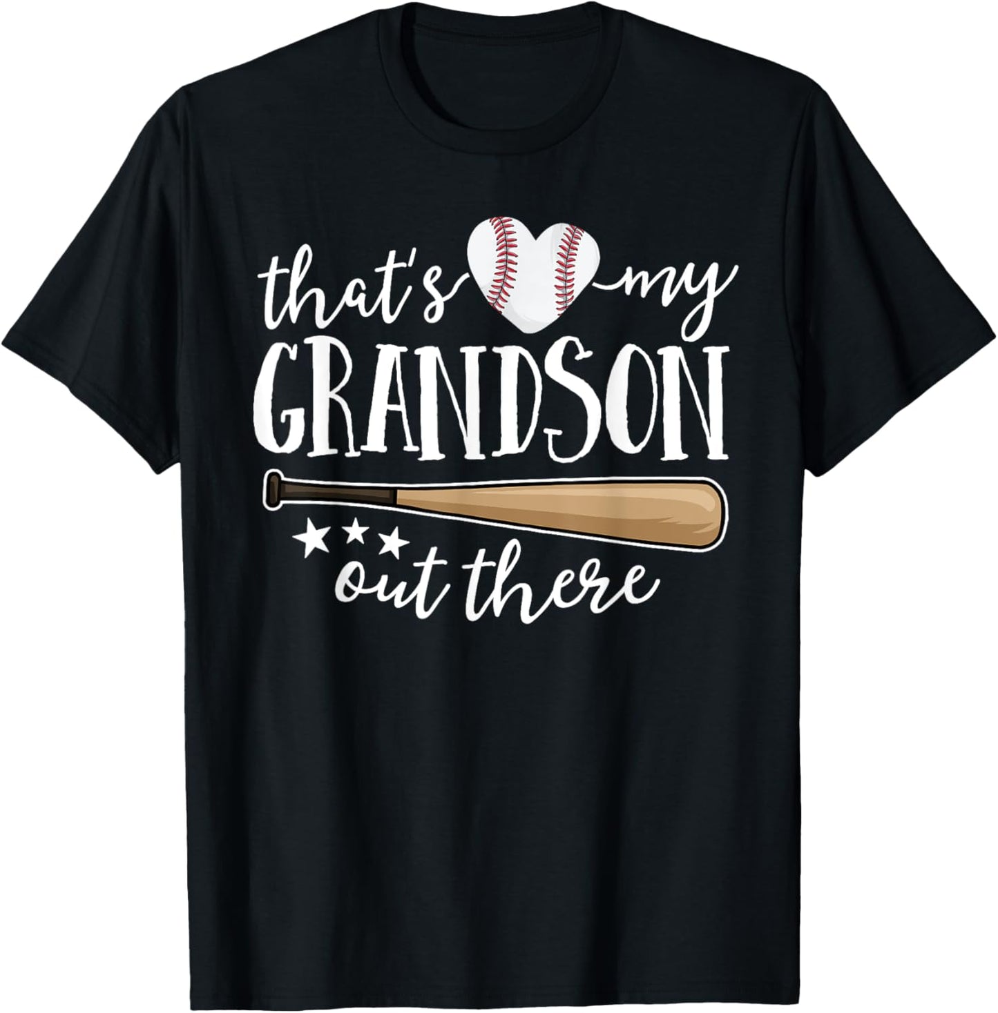 That's My Grandson Out There Gift Women Baseball Grandma T-Shirt