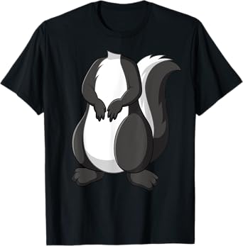 Skunk Shirt Adult Kids Men Women Skunk Costume T-Shirt