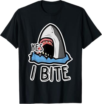 Kids Funny Week Of The Shark Yes, I Bite Shark Kids T-Shirt