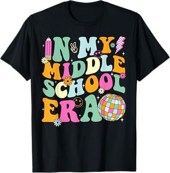 Groovy In My Middle School Era Back To School Teacher Men Women Girls Kids T-Shirt