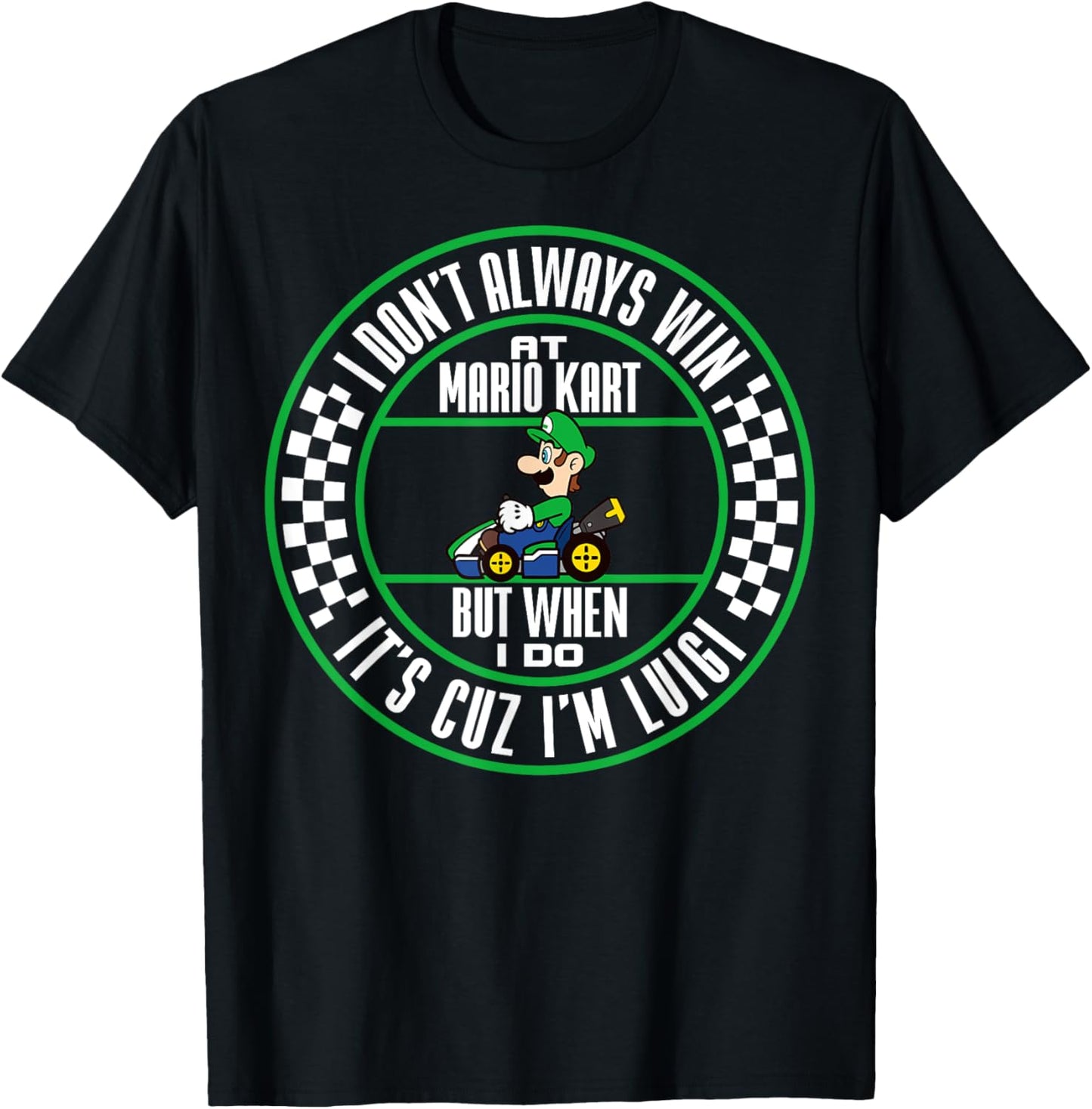 Nintendo Mario Kart Winning As Luigi Graphic T-Shirt T-Shirt