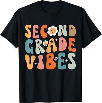 Second Grade Vibes, 2nd Grade Team Retro 1st Day of School T-Shirt